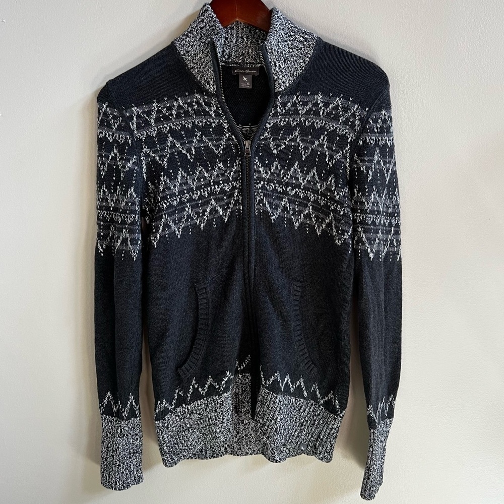 Eddie Bauer Fair Isle Cotton Sweater Two Way Zip
Size XS - Picture 1 of 9